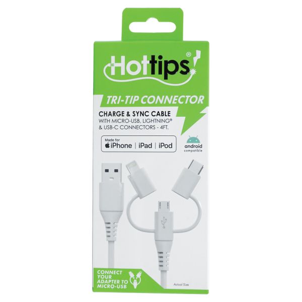 Hottips Micro-USB Cable With MFI Lightning Adapter Cables Pasteur Pharmacy