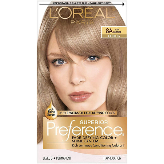 Loreal L'Oréal Paris Superior Preference Permanent Hair Color, 8A Ash Blonde Hair Color Pasteur Pharmacy