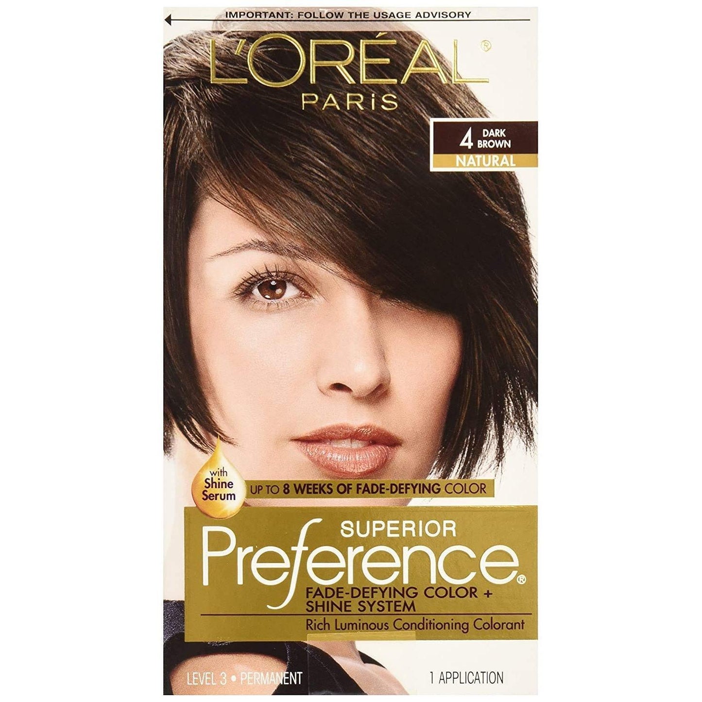 Superior Preference L'Oreal Paris 4 Dark Brown Natural Level 3 Permanent Hair Color, 1 Application Hair Color Pasteur Pharmacy