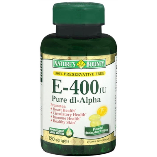 Nature's Bounty Vitamin E - 400 IU - Pure dl-Alpha - 180 Mg Vitamins & Supplements Pasteur Pharmacy