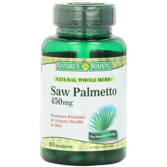 Nature's Bounty Natural Whole Herb Saw Palmetto, 450 Mg, Capsules Saws Pasteur Pharmacy