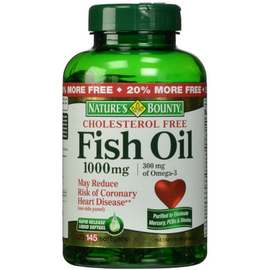 Nature's Bounty Omega-3 Fish Oil 1000mg, Heart Health Support, 135 Rapid Release Softgels Vitamins & Supplements Pasteur Pharmacy