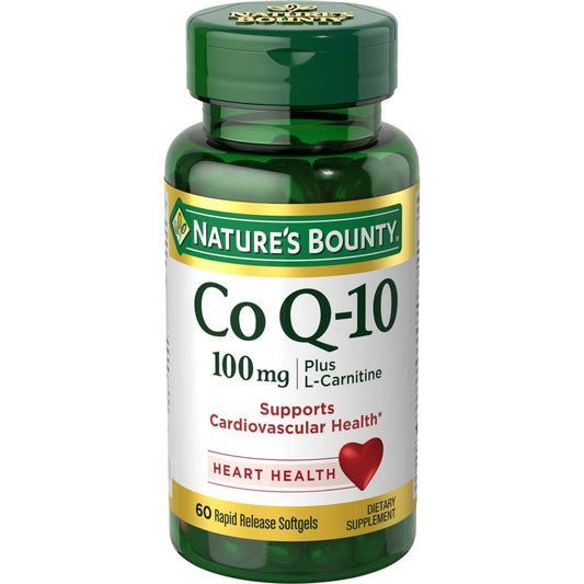 Nature's Bounty Co Q-10, Plus L-Carnitine, 100 Mg, Rapid Release Softgels Vitamins & Supplements Pasteur Pharmacy