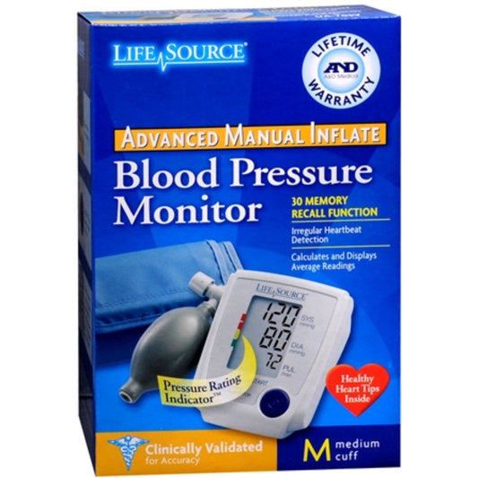 LifeSource Blood Pressure Monitor Advanced Manual Inflate Medium Blood Pressure Monitors Pasteur Pharmacy