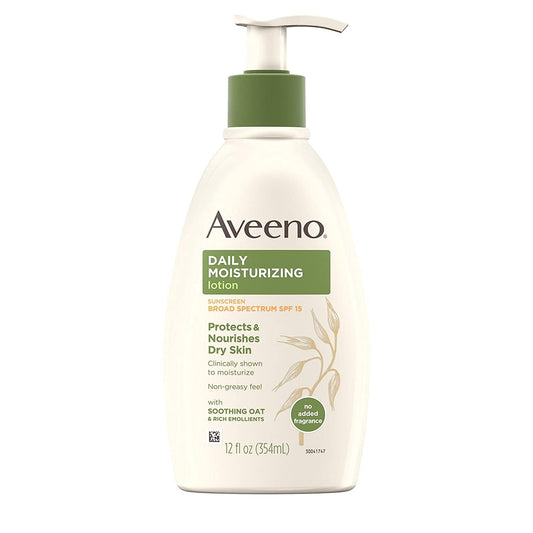 Lotion hydratante quotidienne Aveeno Active Naturals avec écran solaire FPS 15