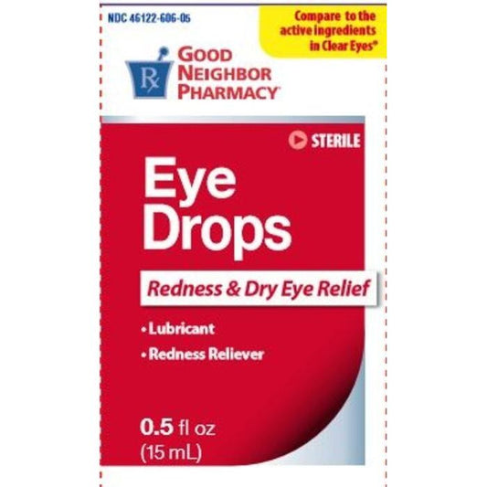 Good Neighbor Pharmacy Red Eye Relief Eye Drops - 0.5 fl oz Eye Drops & Lubricants Pasteur Pharmacy