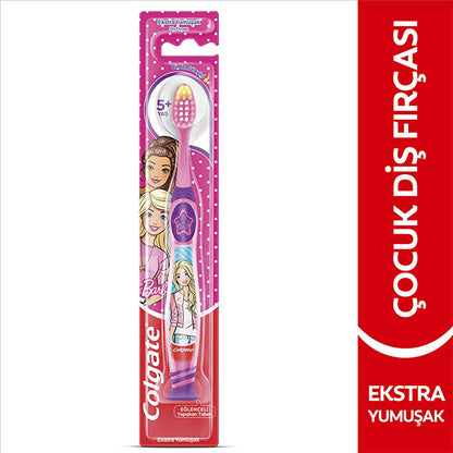 Brosse à dents Colgate pour enfants extra souple (5 ans et plus) - Douce pour les gencives, motifs amusants