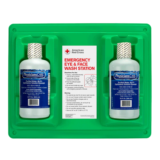 Emergency Eyewash Station with Dual 32 oz Bottles (DS) First Aid Pasteur Pharmacy