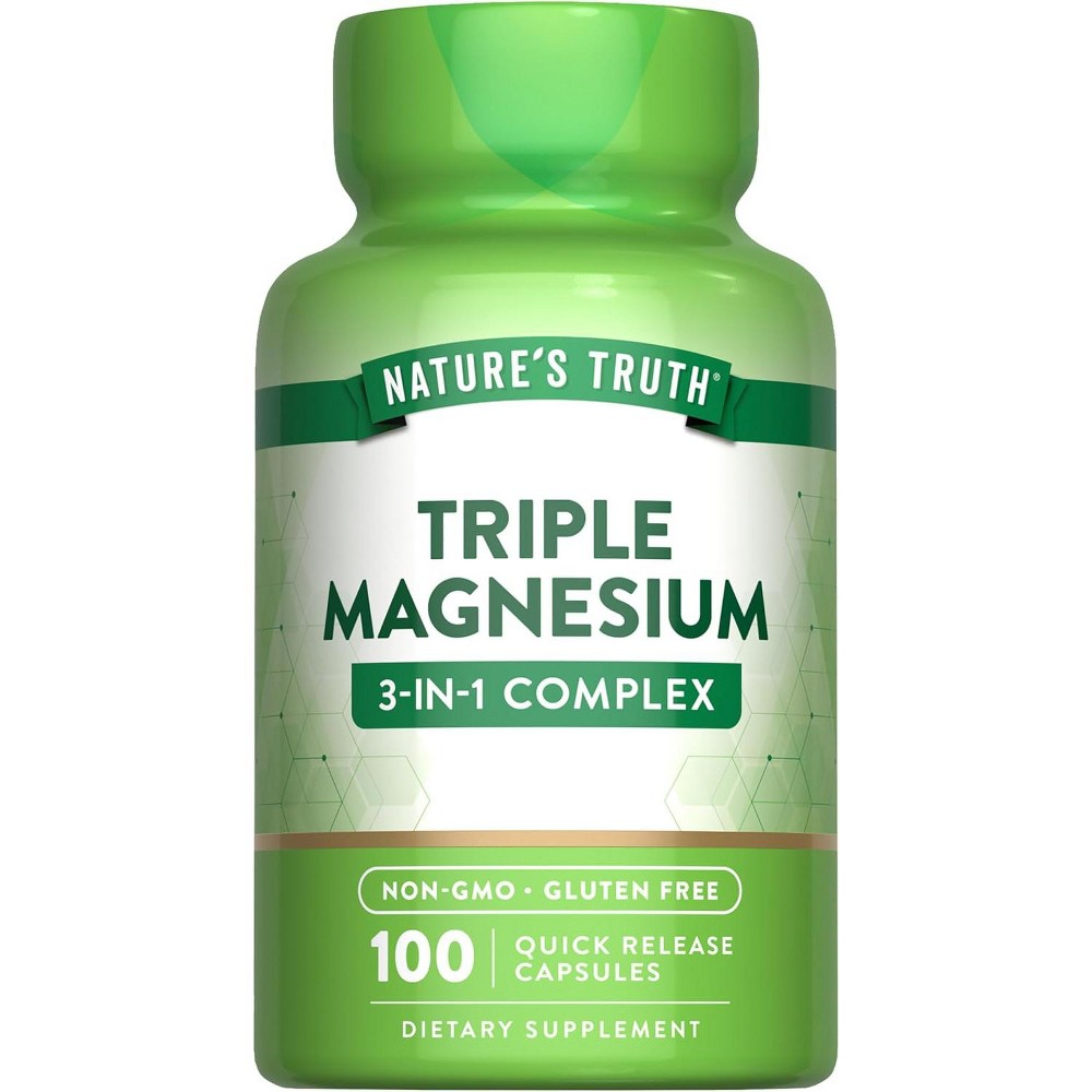 Nature’s Truth® Triple Magnesium Complex 400 mg - 100 Quick Release Capsules Vitamins & Supplements Pasteur Pharmacy