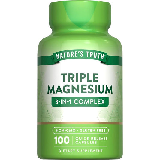 Nature’s Truth® Triple Magnesium Complex 400 mg - 100 Quick Release Capsules Vitamins & Supplements Pasteur Pharmacy