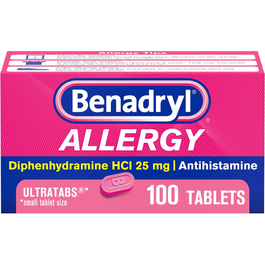Benadryl Ultratabs Antihistamine Cold & Allergy Relief Tablets Health & Beauty Pasteur Pharmacy