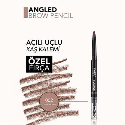 Crayon à sourcils biseauté Flormar brun clair : définissez et structurez vos sourcils pour un look naturel et anti-taches tout au long de la journée