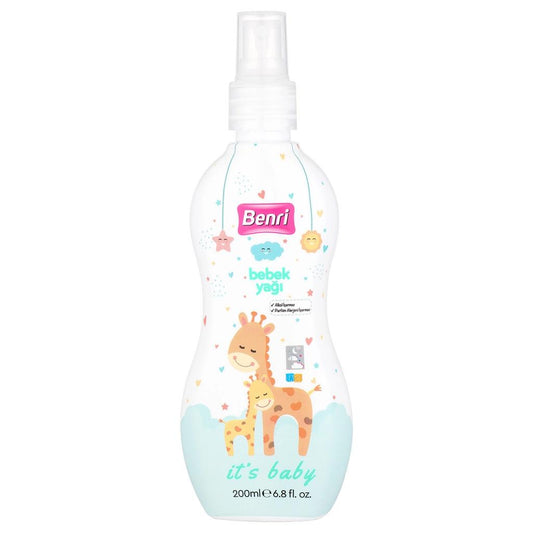 Spray d'huile pour bébé Benri Soin corporel hydratant 200 ml