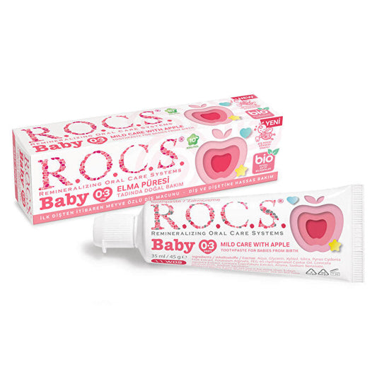 Pasta dental ROCS Baby 0-3 años 35 ml / Puré de manzana