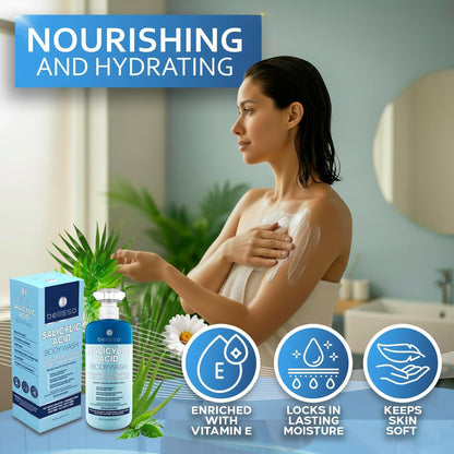 Salicylic Acid Body Wash 16 Fl Oz Mens Womens Exfoliating Liquid Soap for Back Acne and KP For Oily and Sensitive Skin Sulfate Free Formula