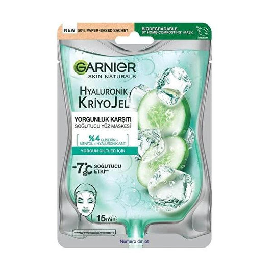 Mascarilla facial refrescante con ácido hialurónico de Garnier - Antifatiga | 27 g