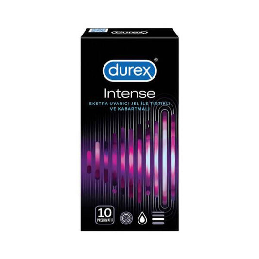 Preservativos Durex Intense - Paquete de 10, sensación mejorada para protección y placer íntimos