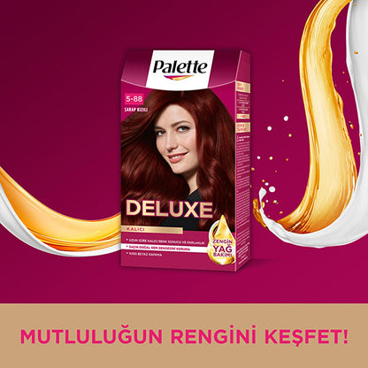 Coloration Palette Deluxe - Couleur rouge vin longue tenue aux propriétés nourrissantes