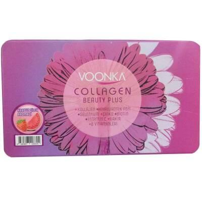 Voonka Collagen Beauty Plus: Anti-Aging Collagen Supplement for Radiant Skin, Strong Hair & Nails - Hyaluronic Acid, Biotin, Zinc, Selenium - Watermelon Strawberry Flavor