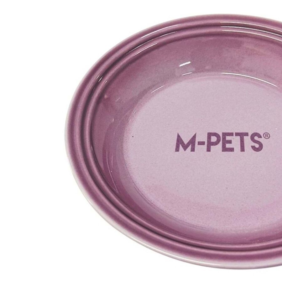 M-Pets Petjoy Flatty Ceramic Pet Bowl Pink 500ml