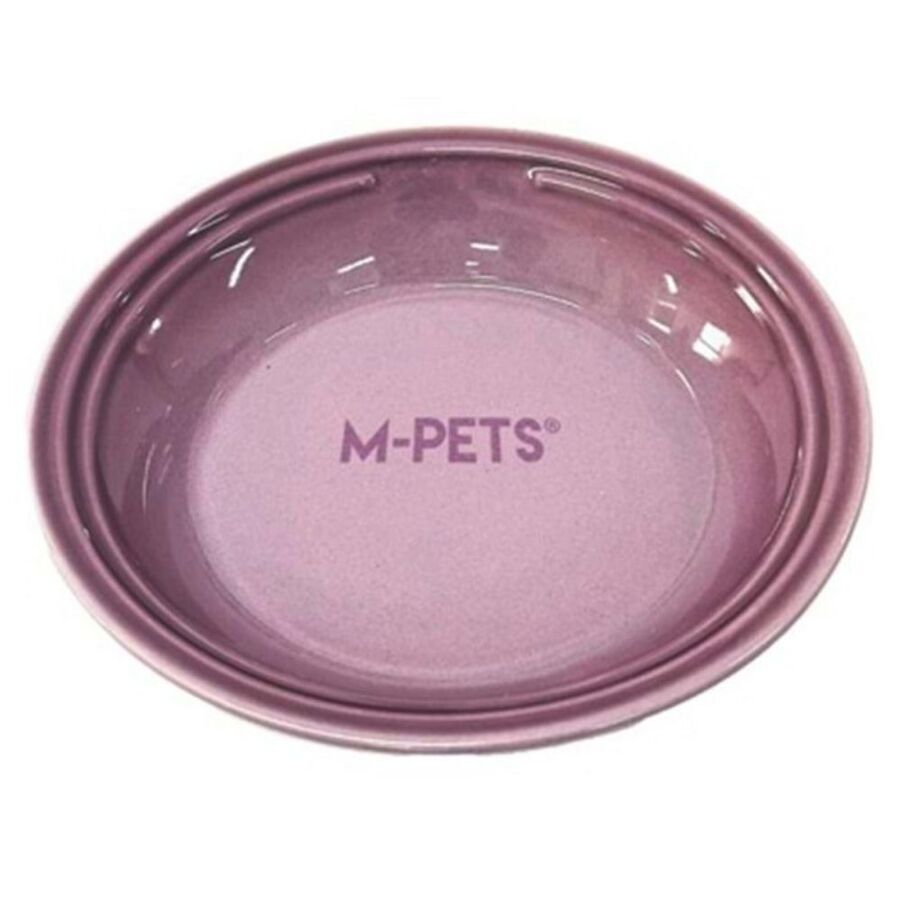 M-Pets Petjoy Flatty Ceramic Pet Bowl Pink 500ml