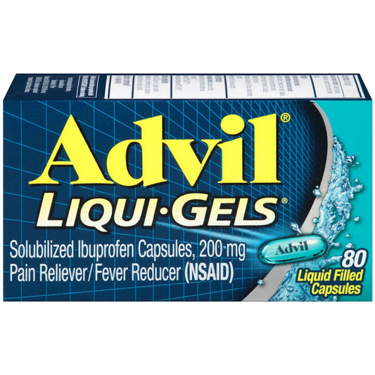 Advil Liqui-Gels Pain Reliever/Fever Reducer Liquid Filled Capsules - Ibuprofen (NSAID) Health & Beauty Pasteur Pharmacy