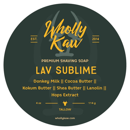 Wholly Kaw Lav Sublime Shaving Collection Shaving Set Pasteur Pharmacy Tallow Shaving Soap 4 oz