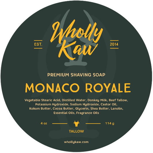 Wholly Kaw Monaco Royale Shaving Collection Shaving Set Pasteur Pharmacy Tallow Shaving Soap 4 oz