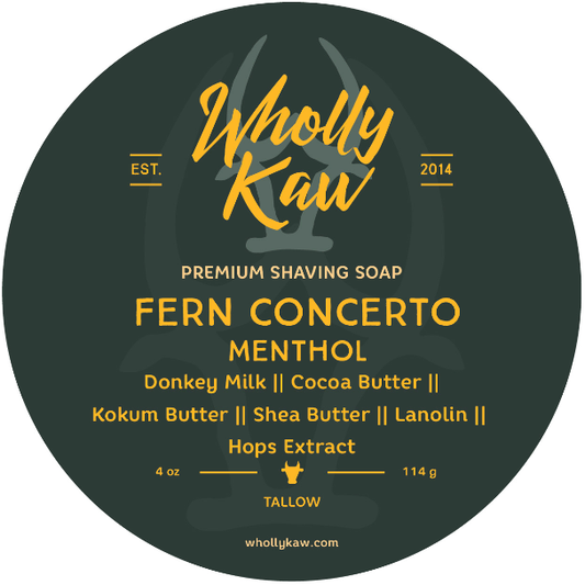 Wholly Kaw Fern Concerto Shaving Collection Shaving Set Pasteur Pharmacy Tallow Shaving Soap 4 oz