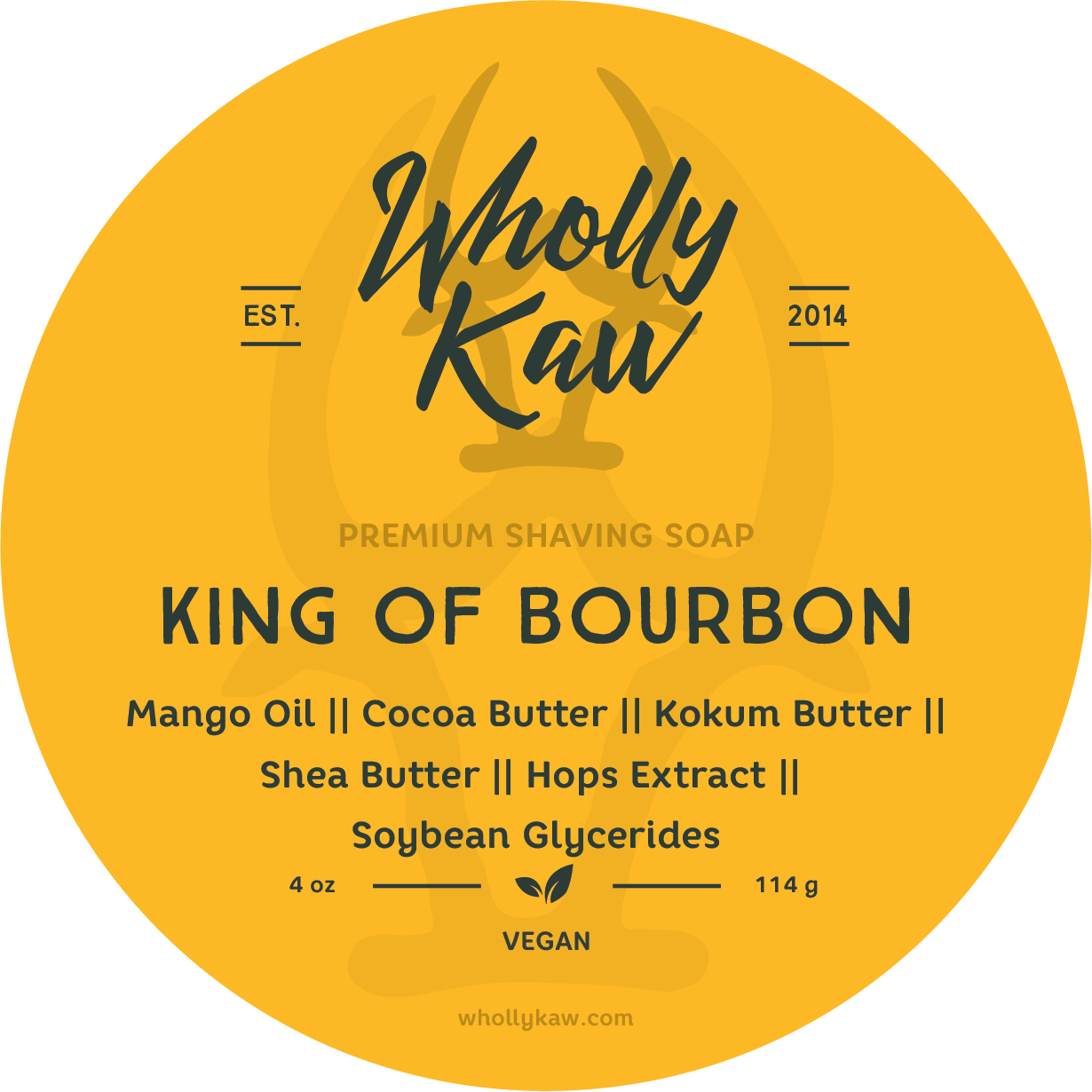 Wholly Kaw King of Bourbon Shaving Collection Shaving Set Pasteur Pharmacy Vegan Shaving Soap 4 oz