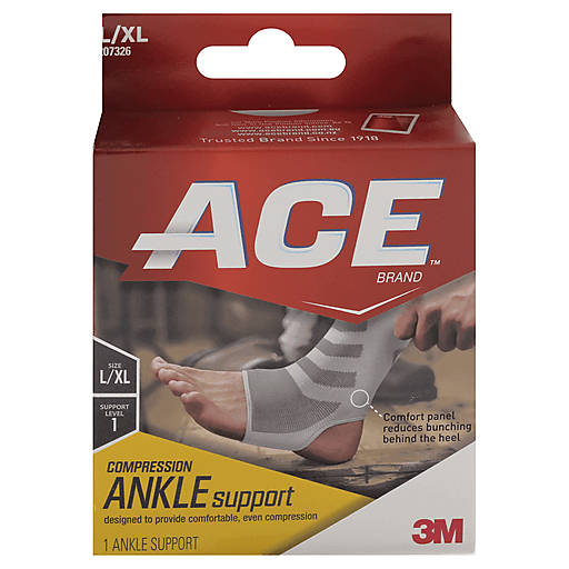 Chevillère de compression ACE, Grande/Très grande, Gris