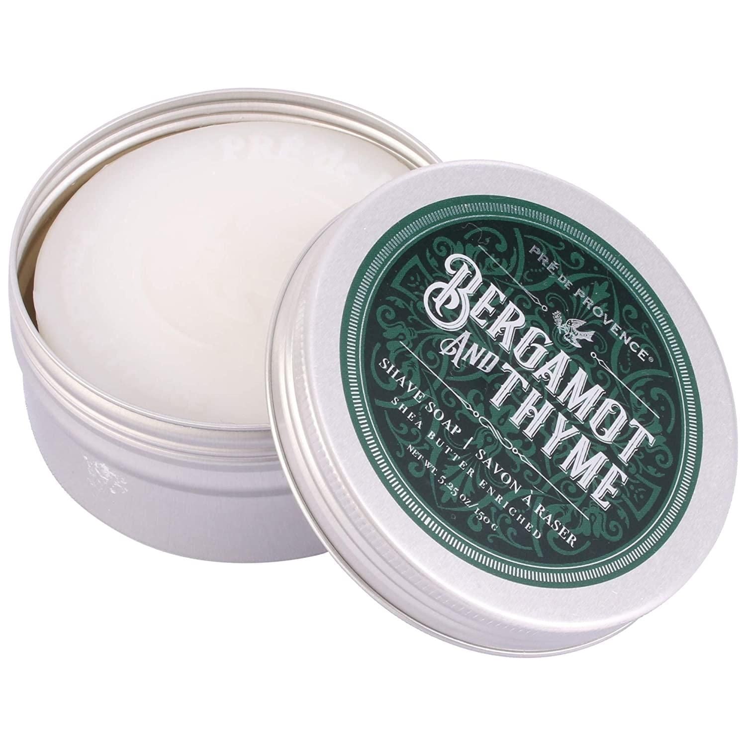 Pre De Provence Bergamot & Thyme Shave Soap In Tin 150G Shave Soap Pasteur Pharmacy