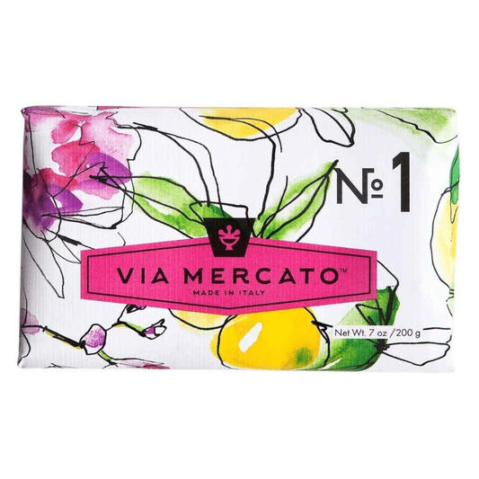 Via Mercato Nro.1 Soap (Bergamot, Patchouli & Rosewood) 7oz Bar Soap Pasteur Pharmacy
