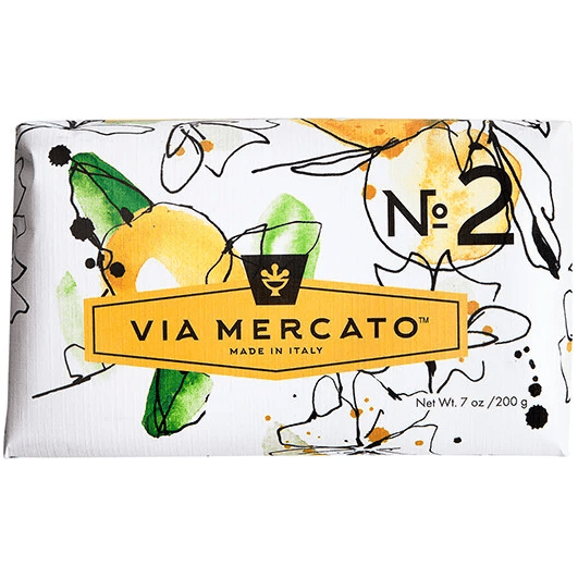 Via Mercato Nro. 2 Soap (Green Tea & White Musk) 7oz Bar Soap Pasteur Pharmacy