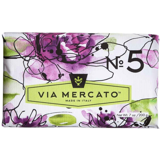 Via Mercato Nro. 5 Soap (Waterlily & Sandalwood) 7oz Bar Soap Pasteur Pharmacy