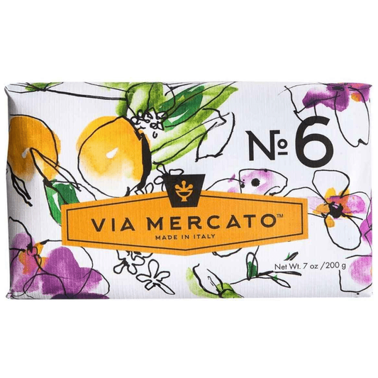 Via Mercato Nro. 6 Soap (Fig, Orange Blossom & Cedarwood) 7oz Bar Soap Pasteur Pharmacy
