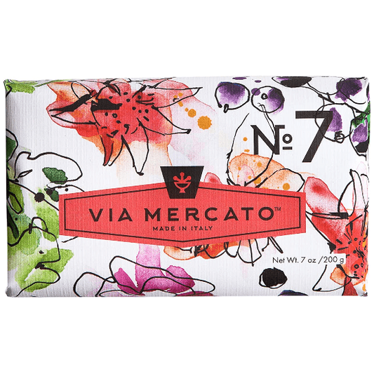 Via Mercato Nro. 7 Soap (Peach, Fig Blossom & Rose) 7oz Bar Soap Pasteur Pharmacy