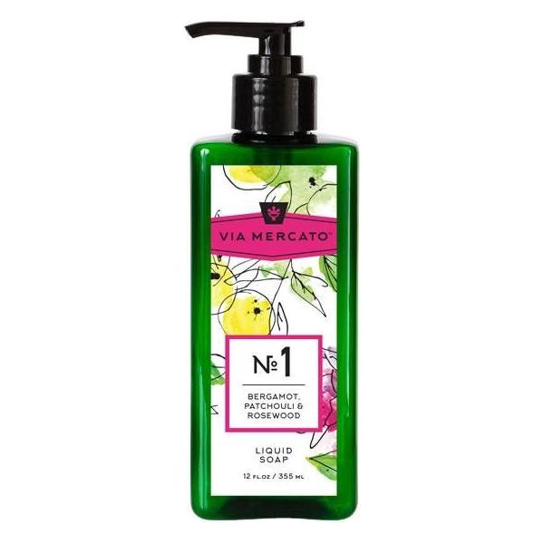 Via Mercato Nro. 1 Liquid Soap (Bergamot, Patchouli & Rosewood) 12oz Liquid Soap Pasteur Pharmacy