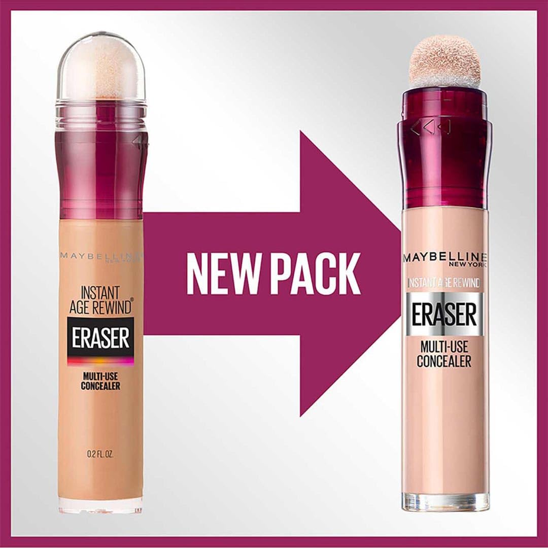 Corrector Maybelline Instant Anti-Age Eraser - Alta cobertura, hidratante, 12 horas de duración