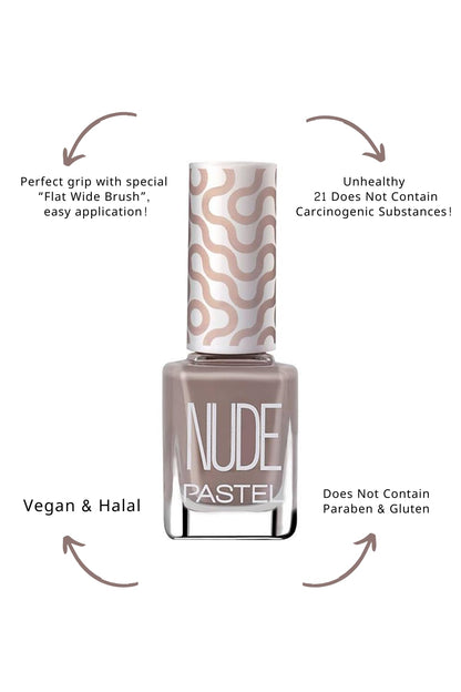 Esmalte de uñas vegano Pastel - Libre de crueldad, tono nude 759 libre de tóxicos, 13 ml