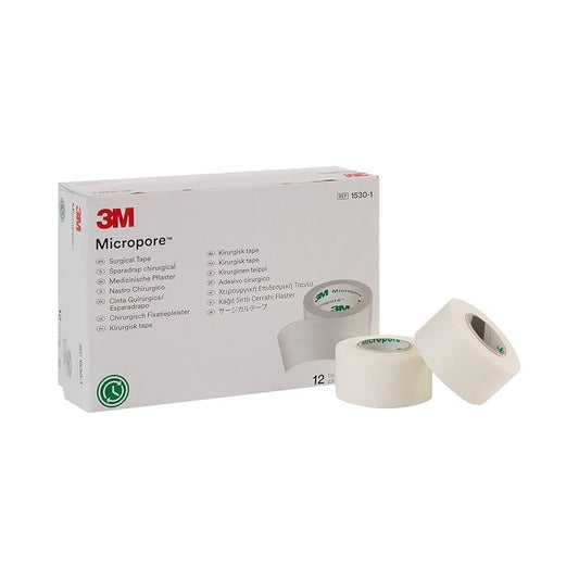 Microporous Paper Surgical Tape, 1 Inch, Box of 12 Rolls Medical Tape & Bandages Pasteur Pharmacy