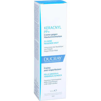 Crema calmante Ducray Keracnyl PP+ para pieles con tendencia acneica - 30 ml, reduce las imperfecciones y las manchas