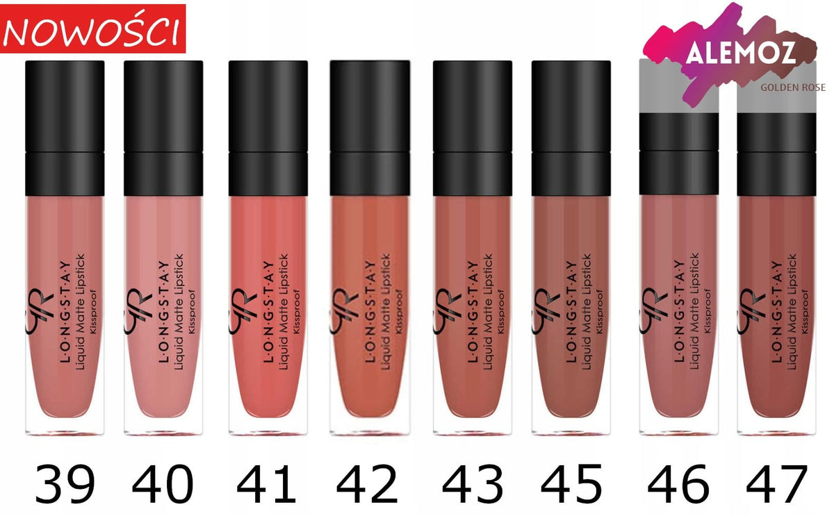 Golden Rose Liquid Matte Lipstick - Long-Lasting, Moisturizing Lip Color with Vitamin E & Avocado Oil