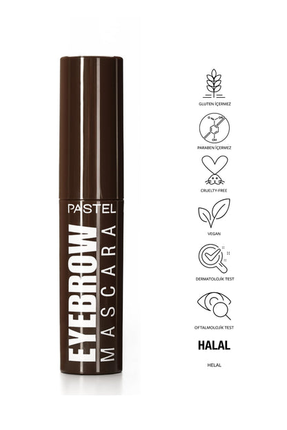 Mascara à sourcils Pastel Profashion - Brun foncé (23) | Formule crémeuse longue tenue pour des sourcils plus fournis