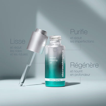 Dermalogica Retinol Clearing Oil - Aceite nocturno antienvejecimiento con ácido salicílico para el acné y la renovación de la piel