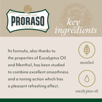 Crème à raser Proraso - Menthol & Eucalyptus | 150 ml