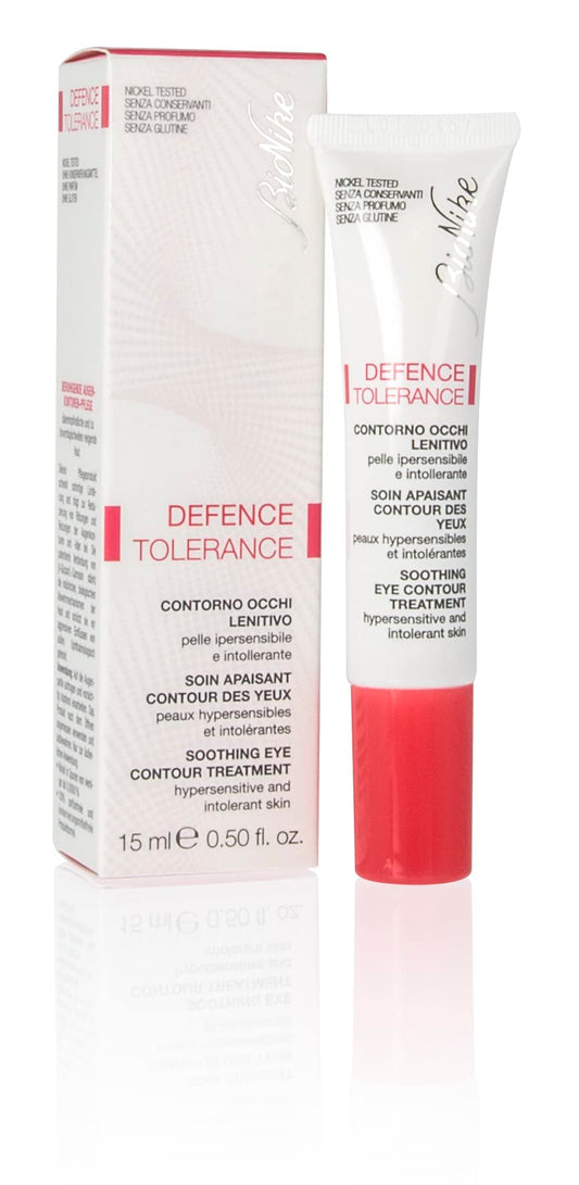 Crème contour des yeux apaisante BioNike Defence Tolerance 15 ml - Soin hydratant pour peaux sensibles du contour des yeux