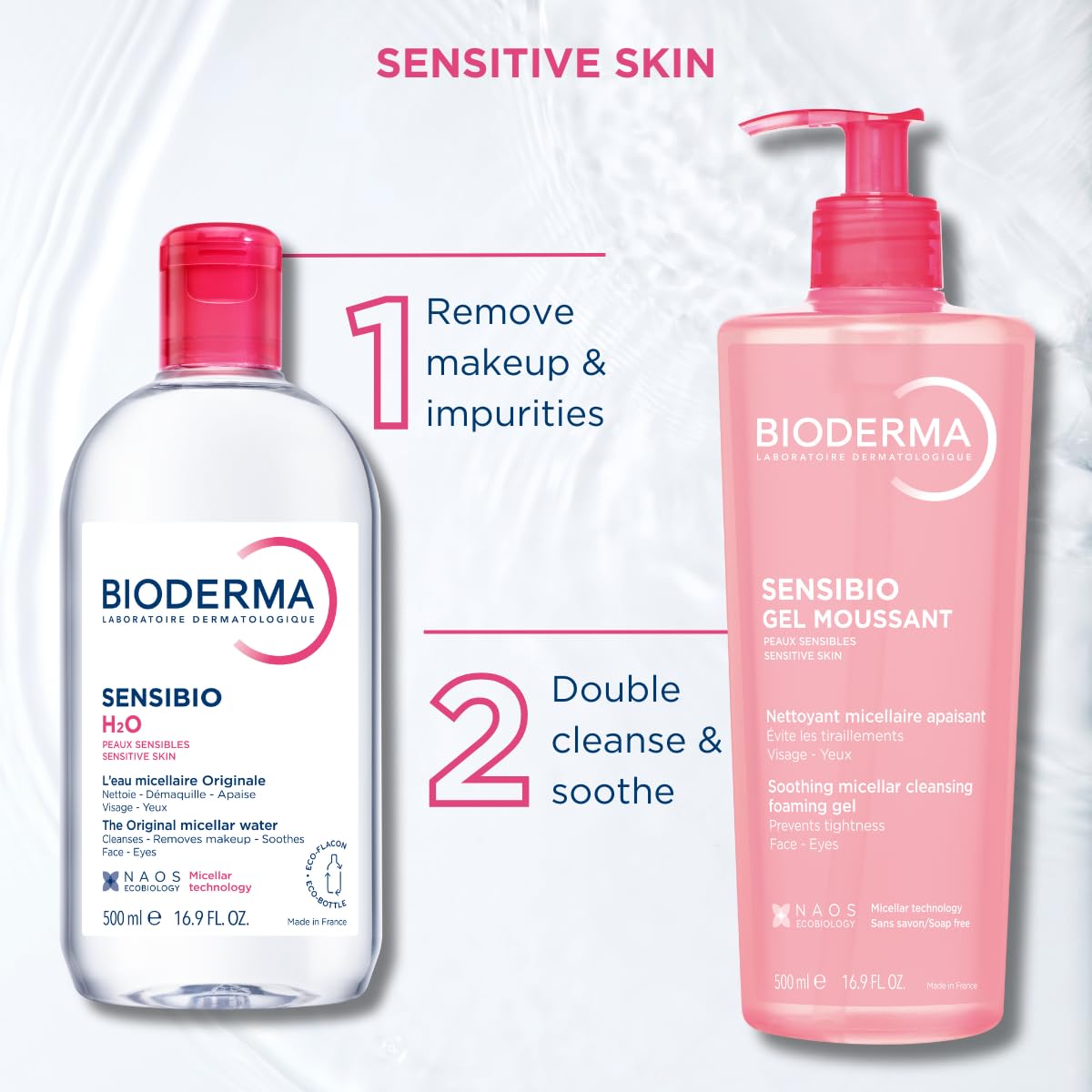 Bioderma Sensibio H2O 500 ml 2 Soluciones Micelares