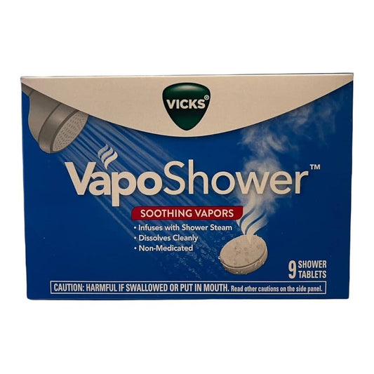Vicks VapoShower, Shower Tablet, Shower Bomb, Aromatherapy Vapors, Eucaplytus & Menthol, Soothing Vicks Vapor Steam, 9 ct Home Fragrance Pasteur Pharmacy