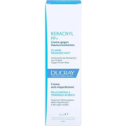 Crema calmante Ducray Keracnyl PP+ para pieles con tendencia acneica - 30 ml, reduce las imperfecciones y las manchas